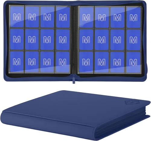 Miniatura 29 de Carpeta de Tarjetas Premium de 16 Bolsillos, Carpeta de Tarjetas de Intercambio Sostiene hasta 1000+ Tarjetas Álbum de Colección de Tarjetas 44 negro