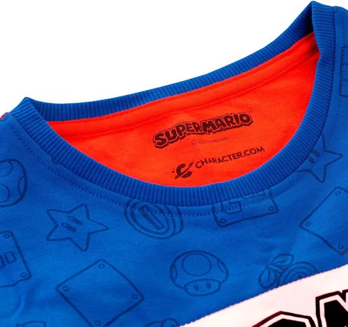 Miniatura 4 de SUPER MARIO Conjunto de sudadera y pantalones deportivos para niños de 2 piezas