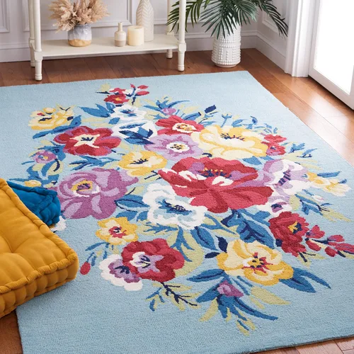 Miniatura 14 de SAFAVIEH Chelsea Collection - Alfombra de pasillo, 2 pies 3 pulgadas x 8 pies, negro y rosa, hecho a mano, lana floral francesa, ideal para zonas