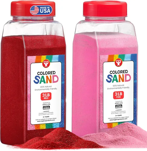 Miniatura 61 de Hygloss Arena de colores para manualidades – Botella de 1 libra, magenta – Juegos de arte de arena fina y colorida vibrante para niños – Actividades
