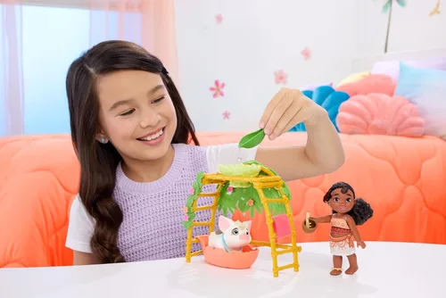 Miniatura 2 de Mattel Disney Moana 2 Simea y Pua Set de Juguetes de Baño con Muñeca de Moda, Amigo Animal, Tina y más de 10 Accesorios, Juguetes Inspirados