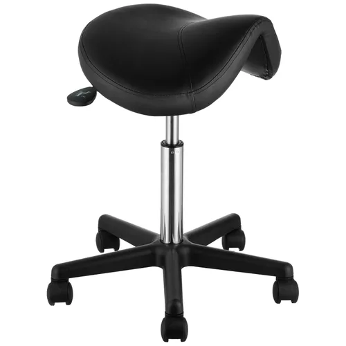 VEVOR Taburete de silla con ruedas, capacidad de peso de 400 libras, altura ajustable de piel sintética gruesa, silla giratoria para salón, spa,