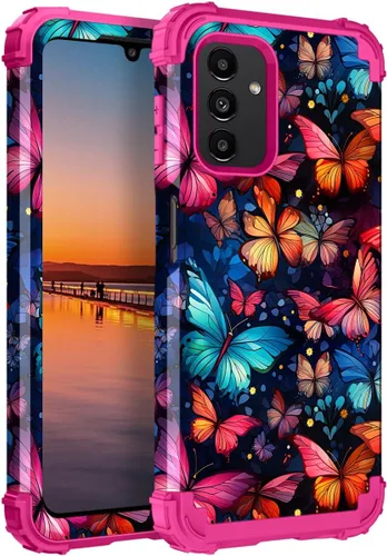 Miniatura 46 de Hocase Funda para Galaxy A37 5G, protección resistente a prueba de golpes, parachoques de goma de silicona suave+funda protectora híbrida
