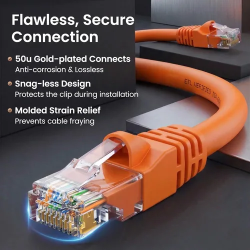 Miniatura 4 de GearIT Cable Ethernet Cat 6 de 1.5 pies y 18 pulgadas (paquete de 24) - Cable de conexión Cat6, cable de conexión Cat 6, cable Cat6, cable Ethernet