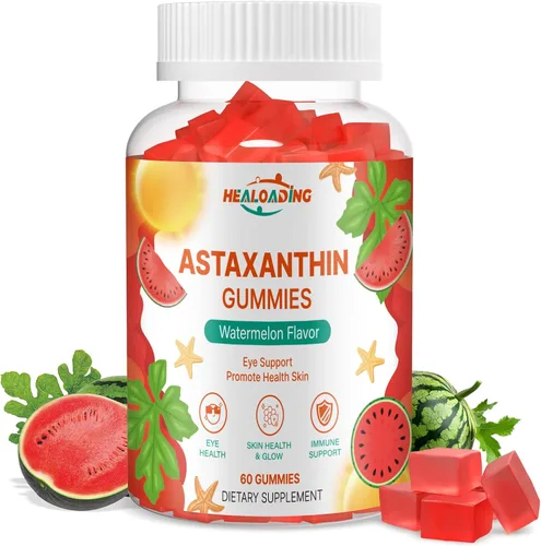 Gomitas de suplementos de astaxantina de 12 mg: suplemento antioxidante para apoyar la salud de los ojos, la piel, las articulaciones y el sistema