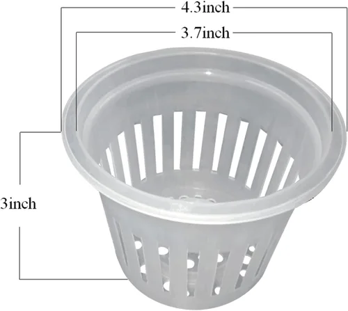 Miniatura 3 de Kit de cultivo hidropónico de 6 plantas para plantar verduras, hierbas, bayas, cesta de plantas de 3.7 pulgadas (D)*3 (H) pulgadas sin bomba de agua