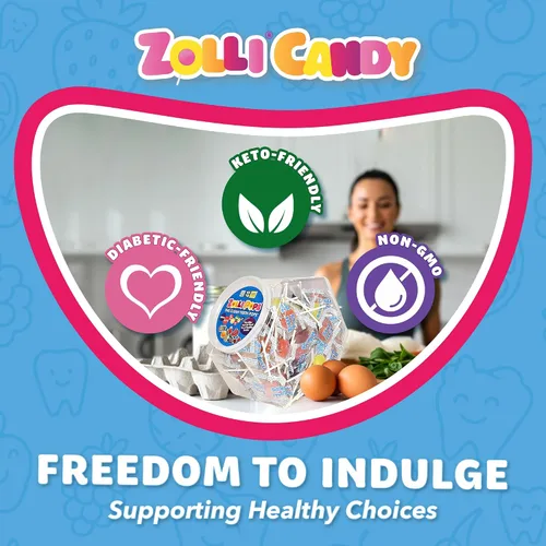 Miniatura 5 de Zollipops Clean Teeth 7420 - Paletas anticaries, sin azúcar con xilitol para una sonrisa saludable, ideal para niños, diabéticos y dieta de ceto