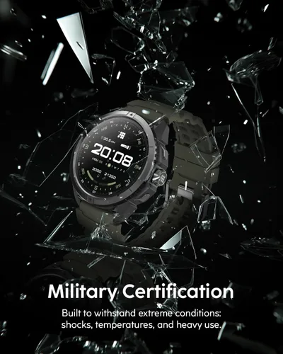 Miniatura 3 de Reloj inteligente robusto Cubitt Terra con GPS de doble banda, pantalla AMOLED de 1.48”, mapas sin conexión, IA VITA, entrenador AI, puntaje
