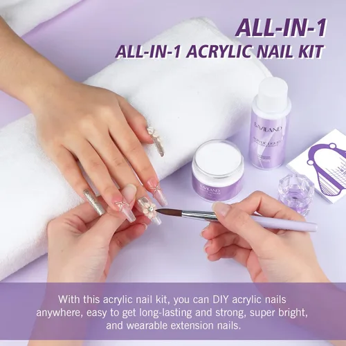 Miniatura 3 de Saviland Kit de uñas acrílicas y taladro eléctrico para uñas
