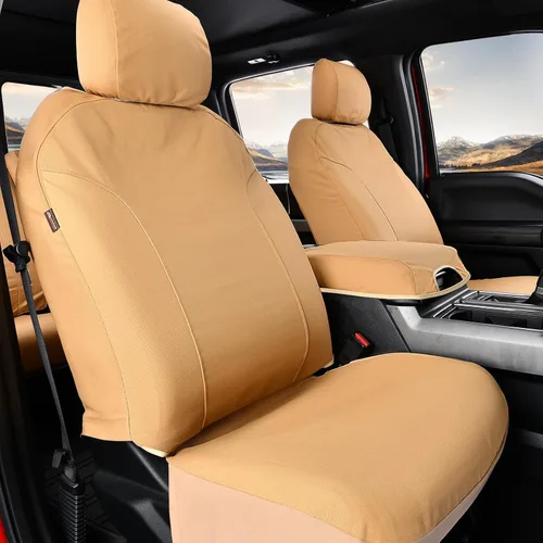 Miniatura 9 de Coverado Fundas de asiento delantero, protector de asiento de lona impermeable para cojines de asiento de automóvil para niños y perros, compatible