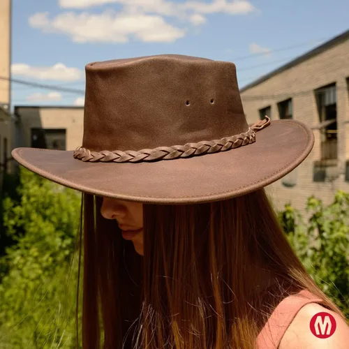 Miniatura 8 de Minnetonka Sombrero plegable unisex – Sombrero de vaquero de ala plana con diseño plegable portátil y ala reforzada