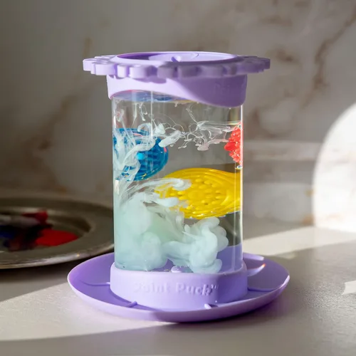 Miniatura 2 de Paint Puck Ultimate Rinse Cup - Limpiador de pinceles de pintura (morado, frasco) – Limpiador de vasos de agua y pinceles de pintura antiderrames