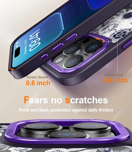 Miniatura 395 de Goodon para iPhone 15 Pro Max con protector de pantalla de privacidad, compatible con Magsafe, funda translúcida mate a prueba de golpes - Linda