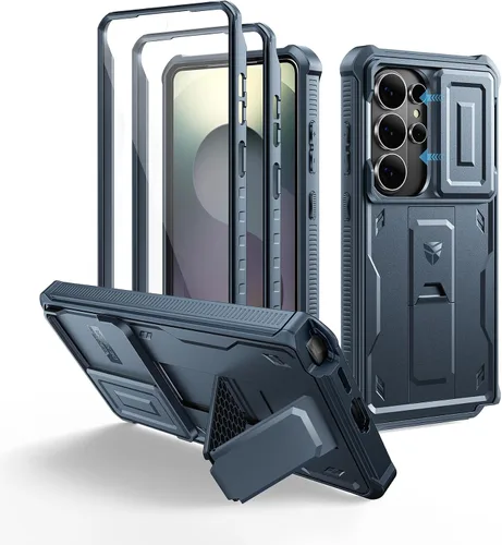 Miniatura 25 de Dexnor Funda para Samsung Galaxy S24 con Cubierta Deslizante Integrada para Cámara y Protector de Pantalla y Soporte, Funda Resistente a los Golpes