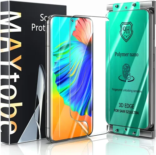 Miniatura 13 de MAYtobe Paquete de 2 protectores de pantalla para Samsung Galaxy Note 10 Plus película de cerámica con bandeja de instalación, fácil instalación