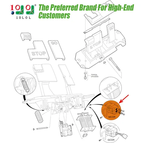 Miniatura 2 de 10L0L MCOR Potenciómetro de acelerador para Club Car Precedent 2004-2011 Carrito de golf, regulador de salida del controlador del motor del sensor