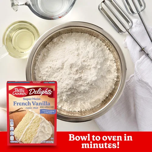 Miniatura 5 de Betty Crocker Delights Mezcla de pastel de vainilla francesa súper húmeda, 13.25 onzas