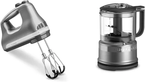 Miniatura 9 de KitchenAid Batidora de mano de 6 velocidades con batidores de borde flexible + batidora de mano con cable de velocidad variable KitchenAid Empire Red
