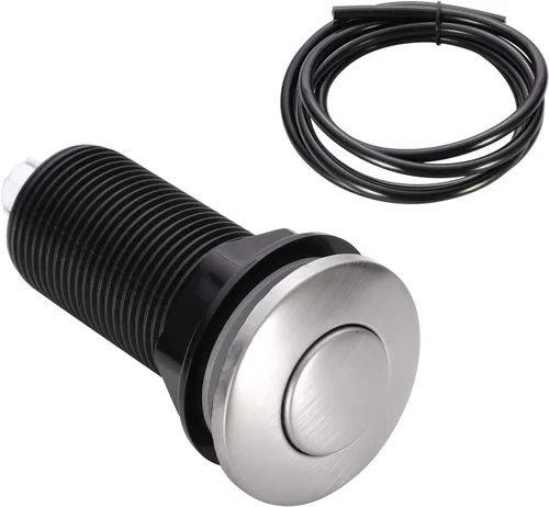 Miniatura 2 de RQYEKDO Interruptor de aire para eliminación de basura, parte superior de fregadero de cocina, acero inoxidable, níquel cepillado, largo, 2.5