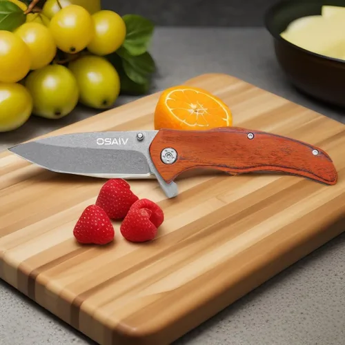 Miniatura 9 de Juego de cuchillos de madera plegables de bolsillo, cuchillos tácticos plegables EDC de apertura segura con cerradura, cuchillo pequeño y afilado