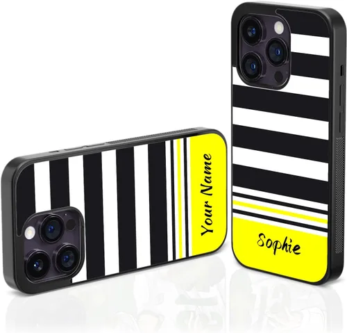 Miniatura 16 de Fundas de teléfono con nombre personalizado compatibles con iPhone 5/6/7/8/Plus/X/Xs/Xr/11/12/13/14/mini/Pro/Max, Samsung Galaxy S20/S21/S22 Nombre