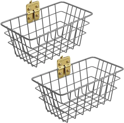 Miniatura 8 de E-Track, cesta de alambre de montaje en pared atornillada, con opción de atornillado, cubo de almacenamiento portátil súper fácil de organizar