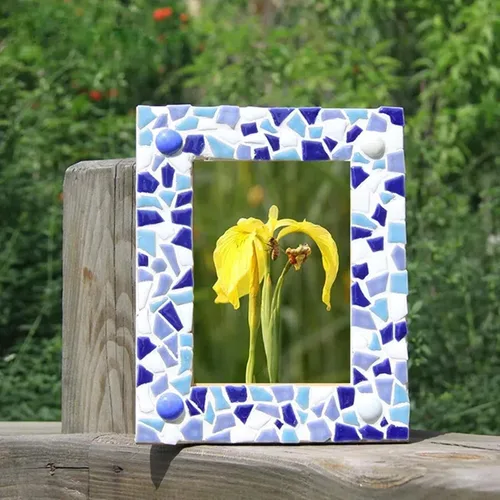 Miniatura 6 de Azulejos de mosaico de cerámica de 7.05 oz para manualidades, azulejos de mosaico de porcelana de 0.2 x 0.8 pulgadas para decoración del hogar