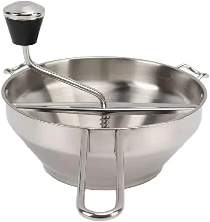 Miniatura 3 de Molino manual de alimentos, molino ergonómico de acero inoxidable, mango de fresado de acero inoxidable, molino de alimentos giratorio para salsa
