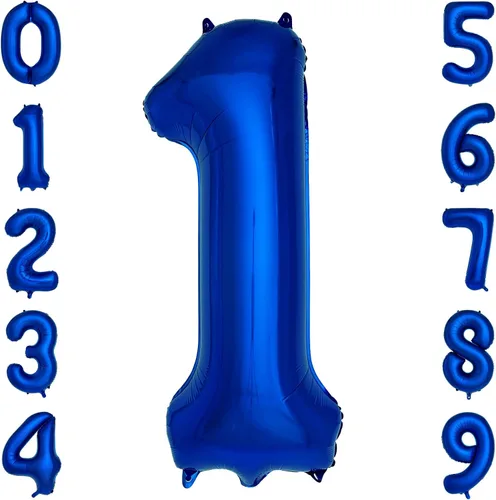 Miniatura 8 de Globos azul marino con el número 3 de 40 pulgadas, globos de aluminio de helio de color azul oscuro grandes para fiestas de cumpleaños, decoraciones