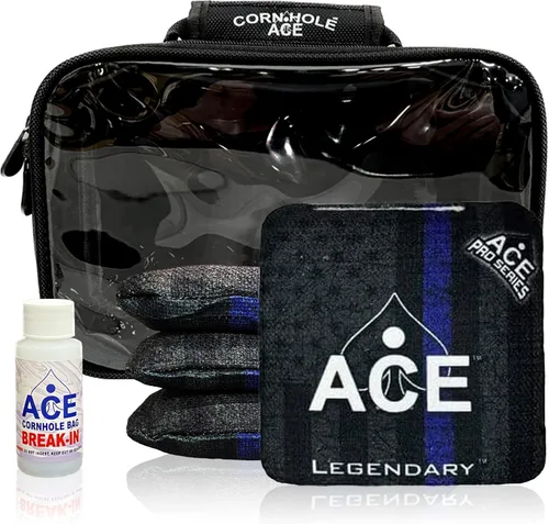 Miniatura 17 de Legendario Bolsos Cornhole ACE Pro + Kits PRO De doble lado, resbaladizos y pegajosos para todo clima Bolsa de descanso opcional y estuche