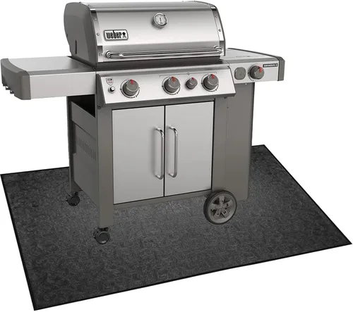 Miniatura 9 de Alfombrillas para Parrilla BBQ para Parrilla al Aire Libre, 65 x 38 pulgadas Alfombrillas Bajo Parrilla de Servicio Pesado Engrosadas, Protector