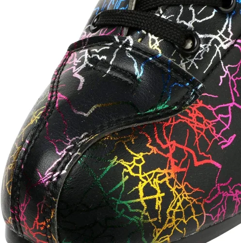Miniatura 4 de MilkyWay Patines unisex de doble fila, cuatro ruedas, patines altos, patrón de rayos, para principiantes, mujeres, hombres, niños y niñas