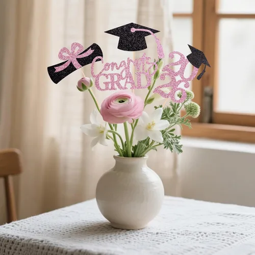 Miniatura 4 de 16 piezas de decoración de graduación para la clase de 2026, centros de mesa de felicitaciones de graduación 2026, decoración de mesa 2026, Azul