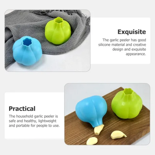 Miniatura 9 de CALLARON Pelador de ajo de silicona, 2 piezas, pelador de ajos, removedor de piel de silicona, tubo de pelado, herramientas de cocina para el hogar