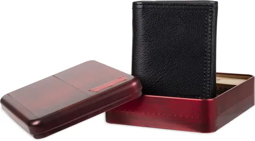 Miniatura 36 de Levi's Billetera triple para hombre, elegante y delgada, incluye ventana de identificación y tarjetero de crédito
