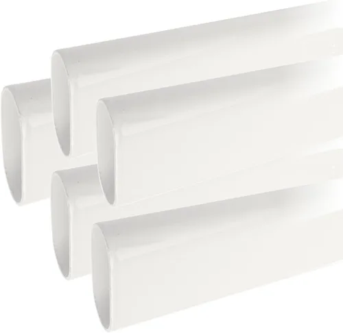 Miniatura 14 de Barra ovalada de 36 pulgadas de largo para armario, barra de ropa resistente para armario, blanco brillante, 1 paquete
