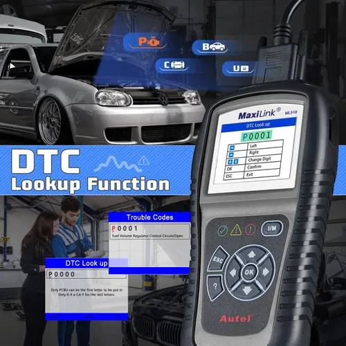 Miniatura 5 de Autel MaxiLink ML519, herramienta de escaneo OBD2 de modo 6 mejorado, herramienta de escaneo de diagnóstico automático, lector de código de fallo