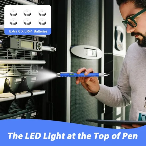 Miniatura 3 de Regalos de bolígrafo para hombres, geniales gadgets 9 en 1 bolígrafo multiherramienta, rellenos de calcetines para hombres y mujeres, regalos útiles