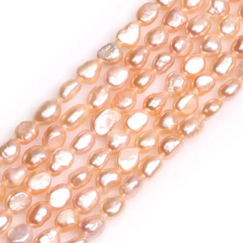 Miniatura 23 de Perlas cultivadas de agua dulce para hacer joyas, piedras preciosas naturales, semipreciosas, 8-9x10-0.433 in, blanco olivarío, 15" JOE FOREMAN