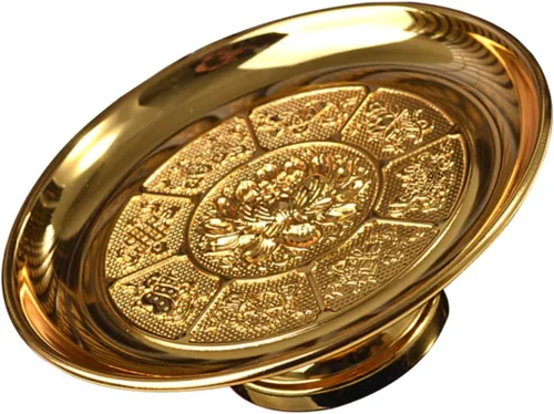 Miniatura 9 de Cabilock Plato budista Bandeja de frutas de base alta Platos de oferta budista Buda bandeja de oferta de fruta Base alta Bendición sacrificial