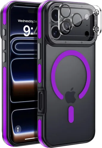 Miniatura 63 de Funda para iPhone 17 Pro Max con protector de lente de cámara [protección de grado militar de 10 pies] compatible con MagSafe a prueba de golpes