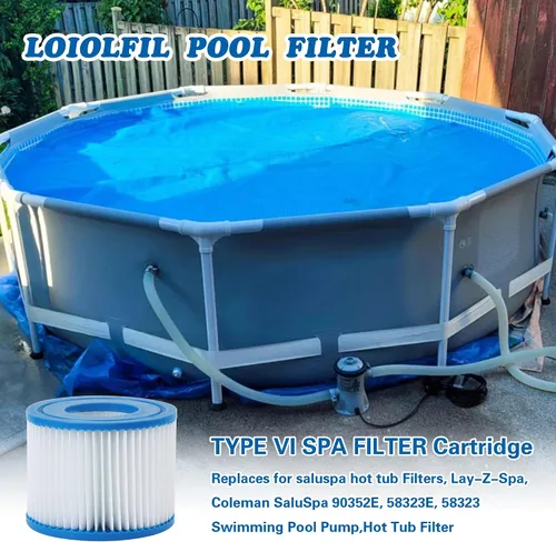 Miniatura 6 de Filtro de spa tipo VI que sustituye a filtros de bañera de hidromasaje, Lay-Z-Spa, Coleman SaluSpa 90352E, 58323E, 58323 bomba de piscina, filtro