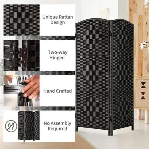 Miniatura 4 de HALLYBEE Divisor de habitación pequeño, pantalla de privacidad, separadores de habitación cortos y pantallas de privacidad plegables, divisiones