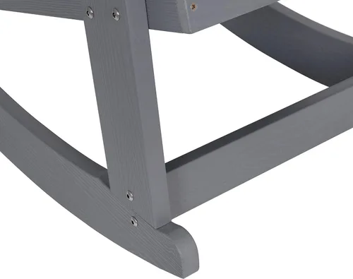 Miniatura 15 de Flash Furniture Savannah - Mecedora Adirondack de madera de poliresina, poliestireno gris para todo tipo de clima, herrajes de acero inoxidable