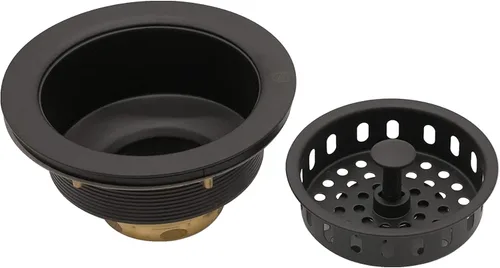 Miniatura 8 de Westbrass CO2165S-12 Combo PACK 3-1/2 pulgadas estilo poste grande cesta fregadero cocina colador y desagüe de eliminación de residuos con colador