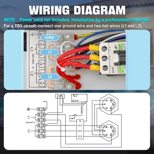 Miniatura 6 de Calentador eléctrico de piscina de 5.5KW 220V 25A para piscina, bañera de hidromasaje y calentador de spa con termostato de pantalla táctil digital