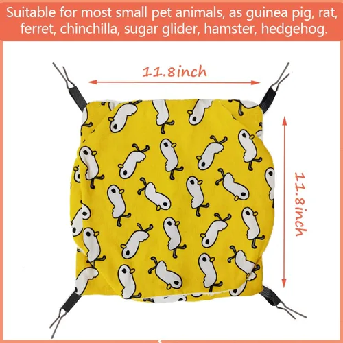 Miniatura 3 de LEFTSTARER Hamaca planeadora de azúcar de triple capa, hamaca pequeña para mascotas, accesorios de jaula de planeador de azúcar, ropa de cama