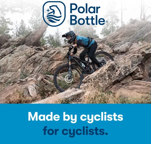 Miniatura 2 de Polar Bottle Session Muck - Botella de agua para bicicleta de montaña, sin bisfenol A, botella para ciclismo y deportes con cubierta antipolvo