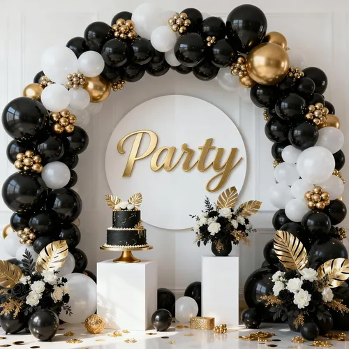 Miniatura 7 de Patimate Paquete de 150 globos negros de látex negro mate de 5 pulgadas para cumpleaños, graduación, jubilación, boda, aniversario, baby shower