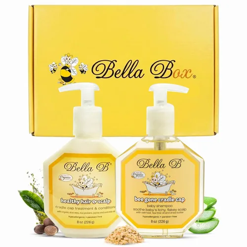 Miniatura 8 de BELLA B Bundle Bee Gone Cradle Cap Champú y cabello saludable para el cuero cabelludo Cradle Cap Tratamiento y acondicionador de 8 onzas, kit